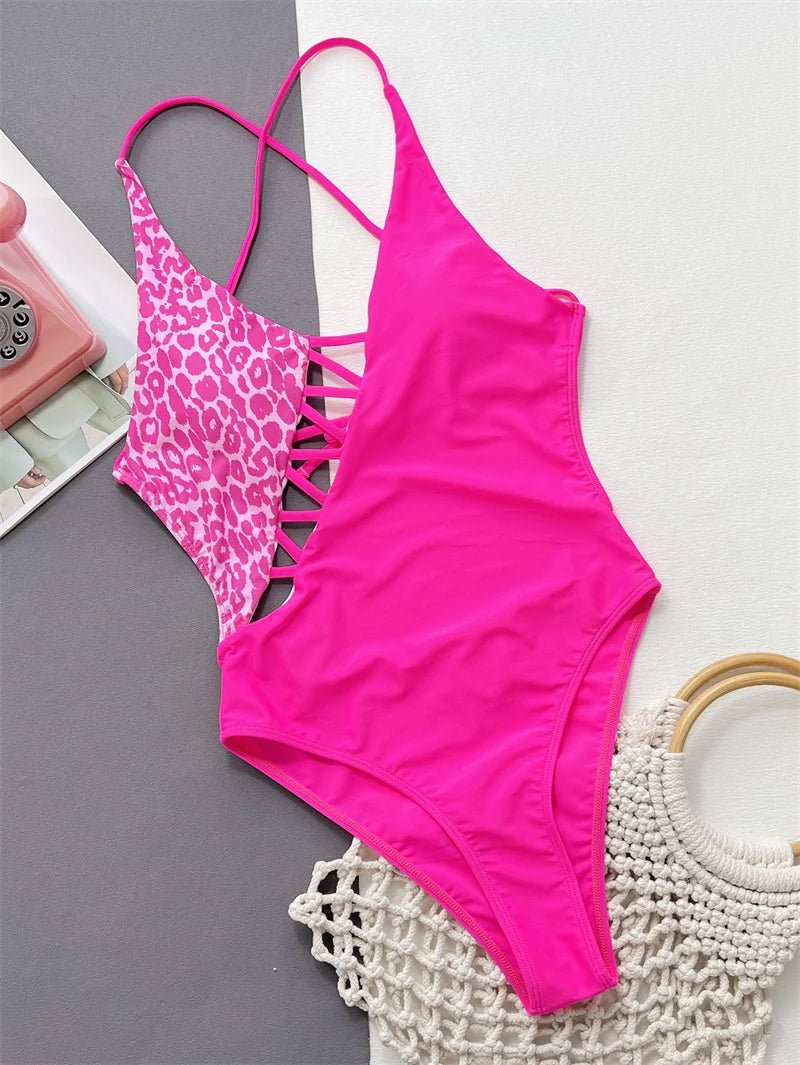 Bikini intero intrecciato bi colore da donna - costumi ATREND