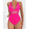 Bikini intero patchwork con trasparenze da donna ATREND