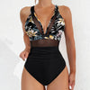 Bikini intero patchwork con trasparenze da donna ATREND