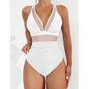 Bikini intero patchwork con trasparenze da donna ATREND