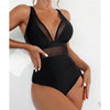 Bikini intero patchwork con trasparenze da donna ATREND