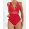 Bikini intero patchwork con trasparenze da donna ATREND