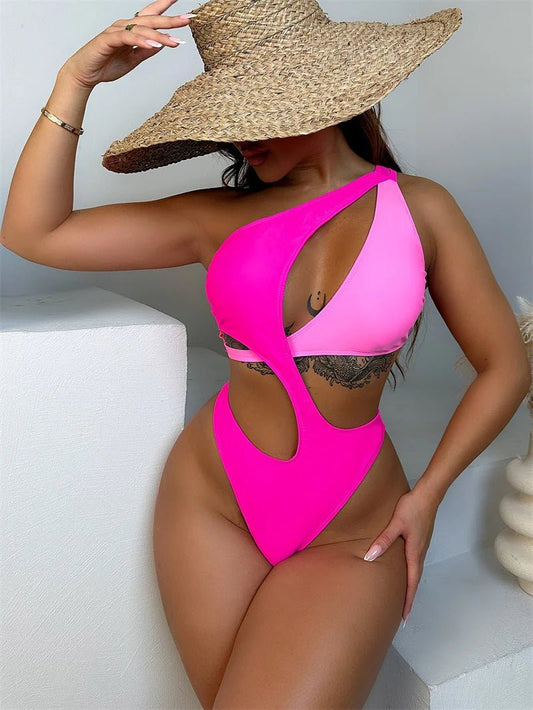 Bikini intero scavato asimmetrico da donna - costumi ATREND