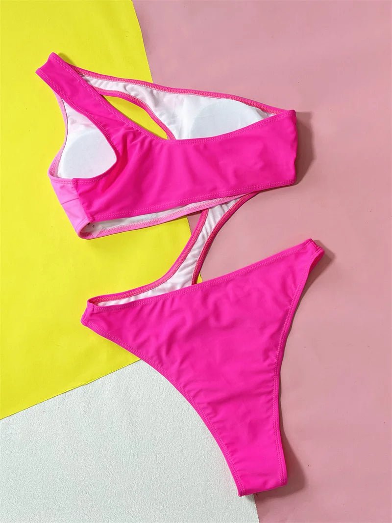 Bikini intero scavato asimmetrico da donna - costumi ATREND