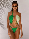 Bikini intero scavato con catena da donna ATREND