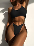 Bikini intero scavato con catena laterale da donna - costumi ATREND