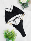 Bikini intero scavato con catena laterale da donna - costumi ATREND
