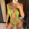 Bikini intero scavato con catena sui fianchi da donna ATREND