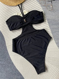 Bikini intero scavato con fiore da donna ATREND
