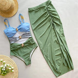 Bikini intero scavato con gonna lunga da donna - costumi ATREND
