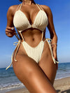 Bikini intero scavato con lacci laterali da donna ATREND
