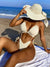 Bikini intero scavato con lacci laterali da donna ATREND