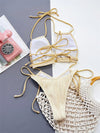 Bikini intero scavato con lacci laterali da donna ATREND