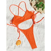 Bikini intero scavato con lacci laterali da donna ATREND