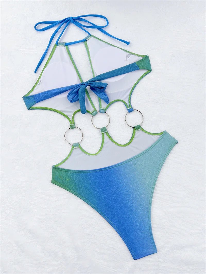 Bikini intero scavato geometrico da donna - costumi ATREND