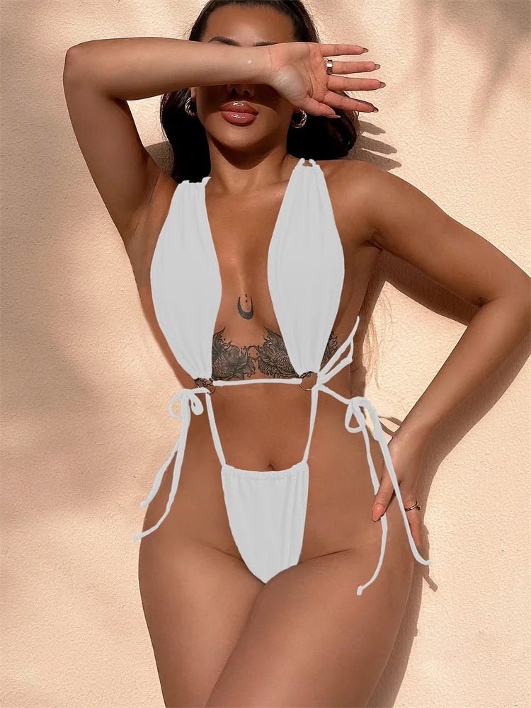 Bikini intero scavato intrecciato da donna - costumi ATREND