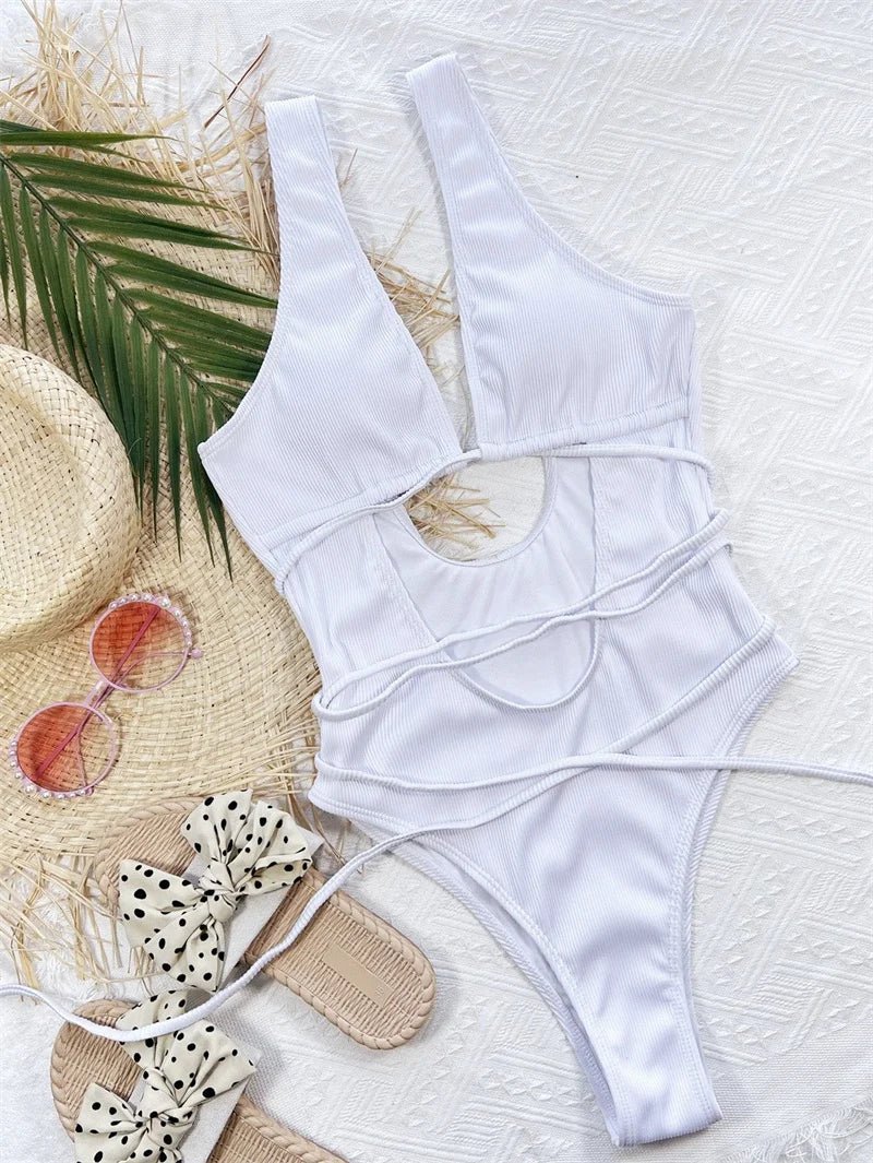 Bikini intero scavato intrecciato da donna - costumi ATREND