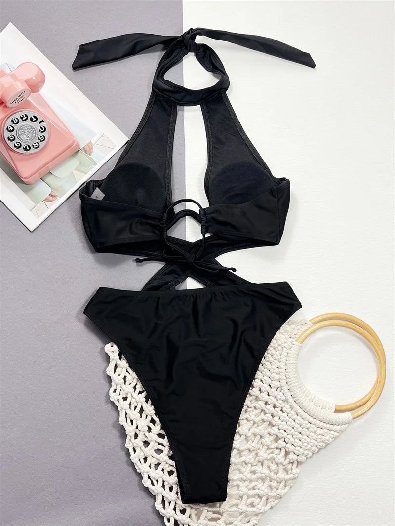 Bikini intero scavato intrecciato da donna - costumi ATREND