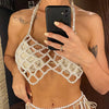 Bikini patchwork geometrico con perle da donna ATREND