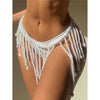 Bikini patchwork geometrico con perle da donna ATREND