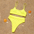 Bikini reggiseno a fascia & mutande a vita alta con perline colorate - costumi ATREND
