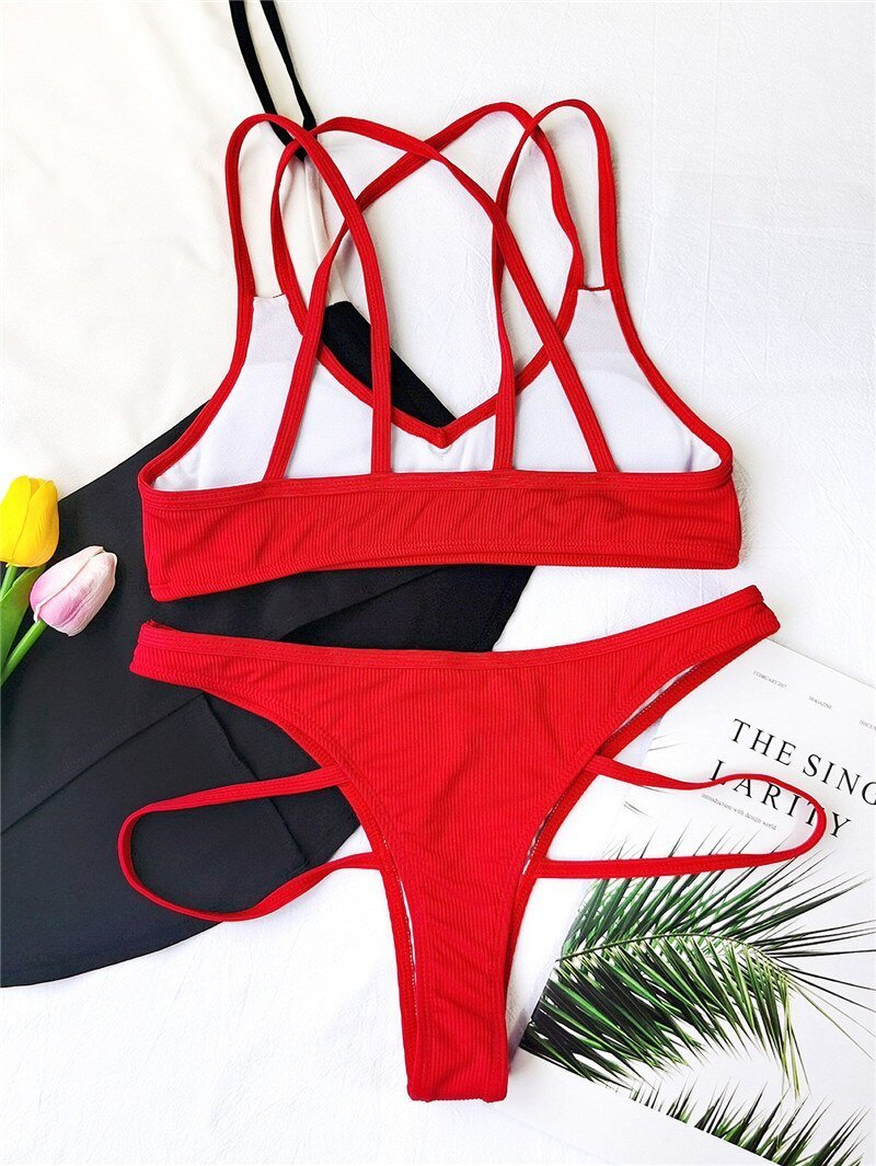 Bikini reggiseno a fascia & mutande scavate - costumi ATREND