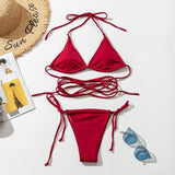 Bikini reggiseno intrecciato & mutande con lacci laterali - costumi ATREND