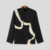 Blazer casual a maniche lunghe con foular geometrico da uomo ATREND
