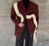 Blazer casual a maniche lunghe con foular geometrico da uomo ATREND
