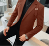 Blazer casual con fibbie a maniche lunghe da uomo ATREND