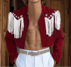 Blazer corto a maniche lunghe con nappe e stelle da uomo ATREND