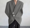 Blazer geometrico a maniche lunghe con bottoni laterali da uomo ATREND