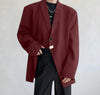 Blazer geometrico a maniche lunghe con bottoni laterali da uomo ATREND