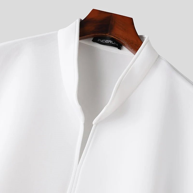 Blazer irregolare con cintura in vita e code laterali da uomo - blazer uomo ATREND