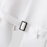 Blazer irregolare con cintura in vita e code laterali da uomo - blazer uomo ATREND