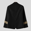 Blazer patchwork a maniche lunghe con cuore plissettato da uomo ATREND