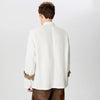 Blazer patchwork a maniche lunghe con cuore plissettato da uomo ATREND