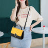 Borsa a mano bicolor con tracolla in pelle PU e chiusura magnetica e cerniera da donna ATREND