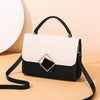 Borsa a mano bicolor con tracolla in pelle PU e chiusura magnetica e cerniera da donna ATREND