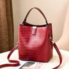 Borsa a mano casual a secchiello con tracolla in pelle PU da donna ATREND