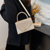 Borsa a mano con tracolla e chiusura geometrica con brillantini in pelle PU da donna ATREND