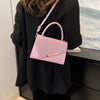 Borsa a mano con tracolla e chiusura geometrica con brillantini in pelle PU da donna ATREND