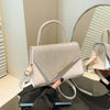 Borsa a mano con tracolla e chiusura geometrica con brillantini in pelle PU da donna ATREND
