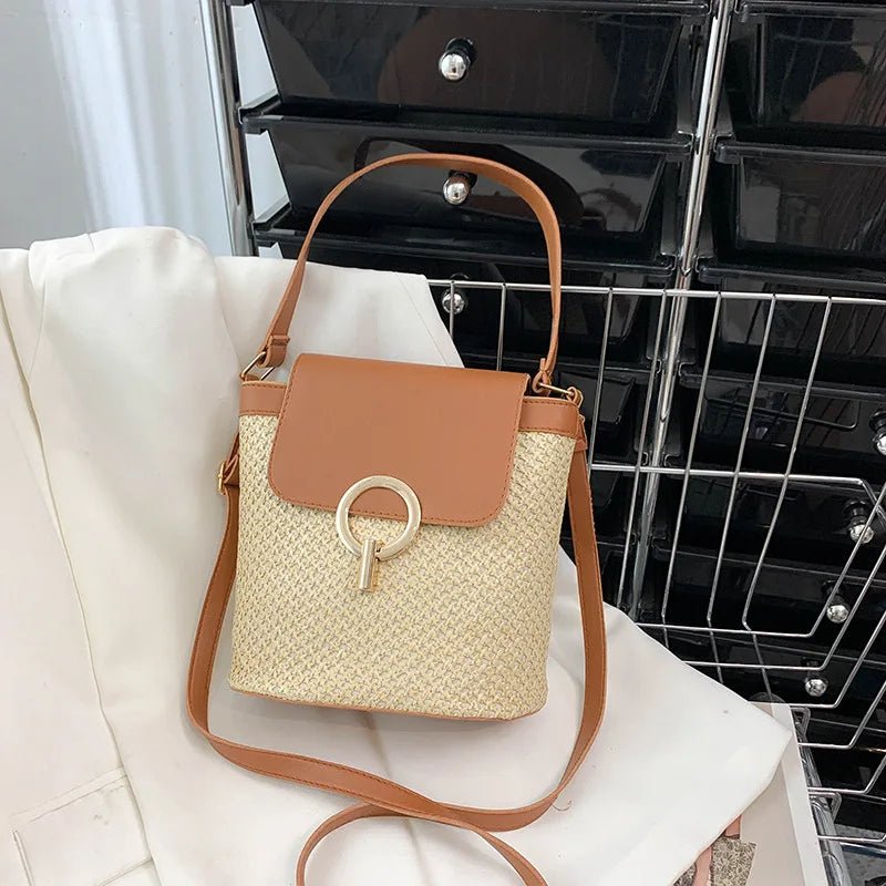 Borsa a mano con tracolla in paglia da donna ATREND