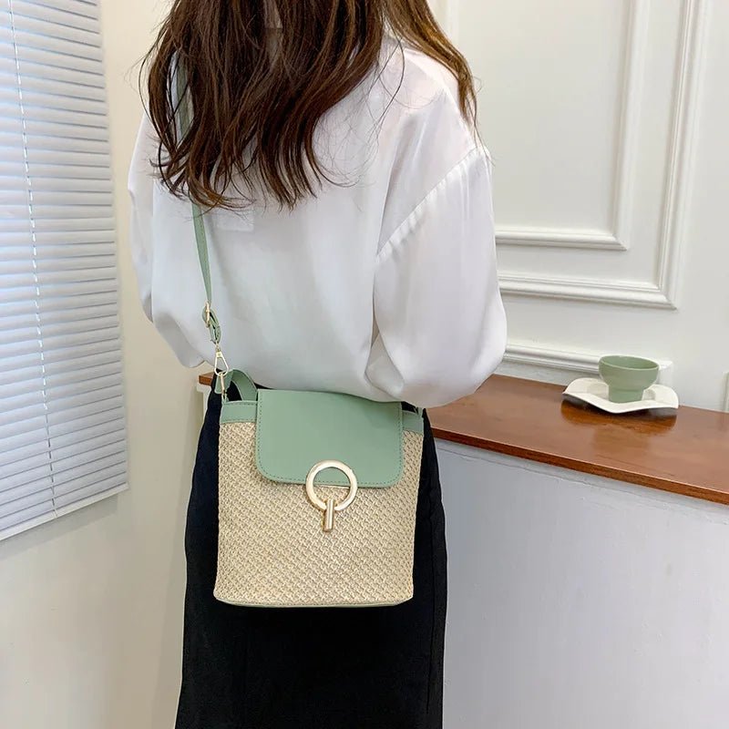 Borsa a mano con tracolla in paglia da donna ATREND