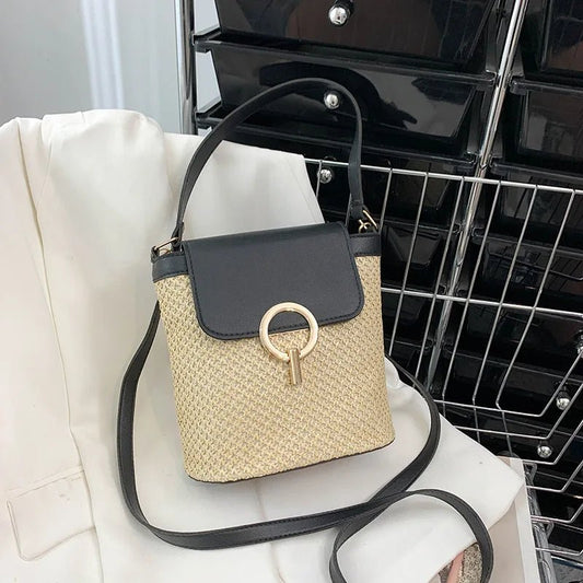 Borsa a mano con tracolla in paglia da donna ATREND