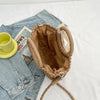 Borsa a mano con tracolla in paglia intrecciata con fiocco da donna ATREND