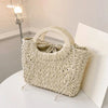 Borsa a mano in paglia con manico in legno da donna ATREND