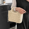 Borsa a mano in paglia con manico in legno da donna ATREND