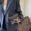 Borsa a spalla con catena in pelle PU in stampa leopardata da donna ATREND